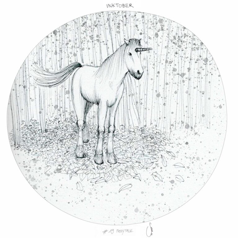 inktober#19ponytale